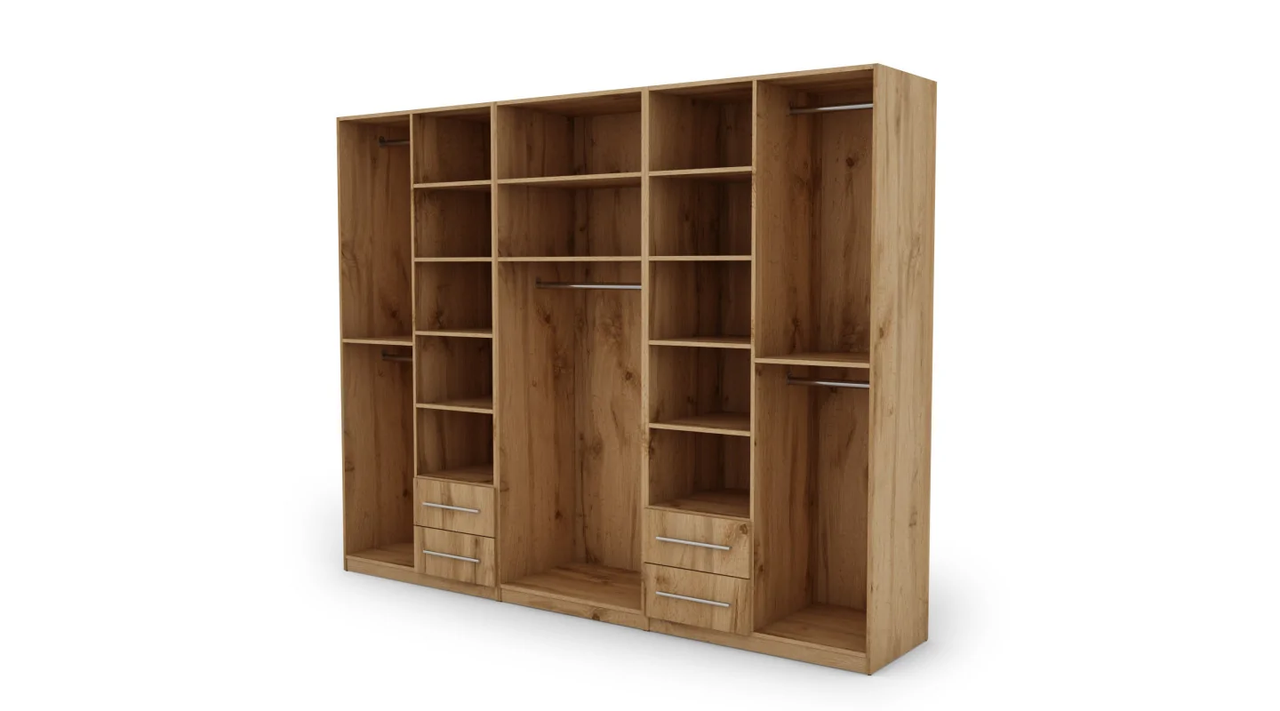 Szafa 280x220 cm dąb wotan lustro – Hedron | eMeblast