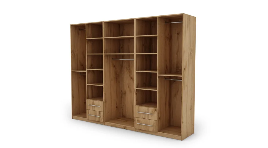 Szafa 280x220 cm dąb wotan lustro – Hedron | eMeblast