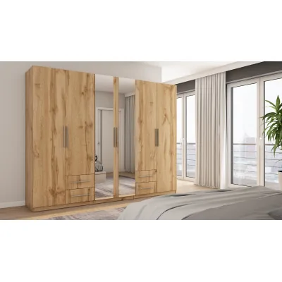 Szafa 280x220 cm dąb wotan lustro – Hedron | eMeblast