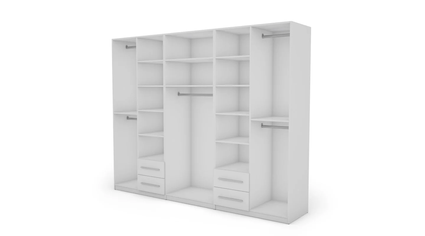 Szafa 280x220 cm biała lustro – Hedron | eMeblast