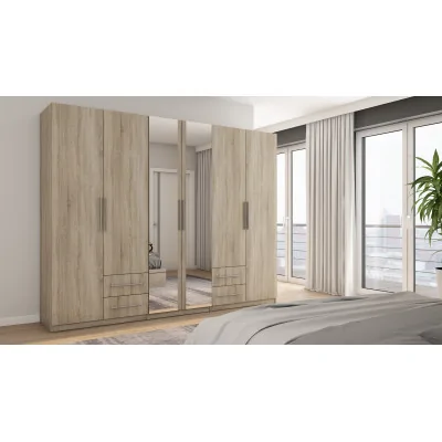 Szafa 280x220 cm sonoma jasna lustro – Hedron | eMeblast