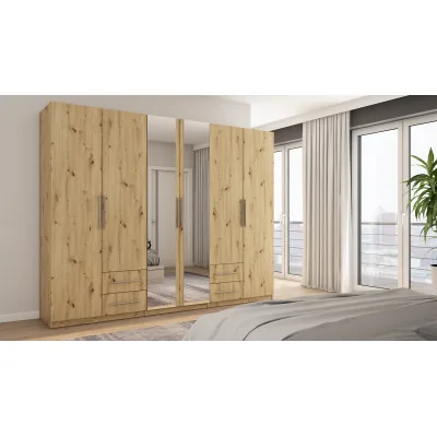 Szafa 280x220 cm dąb artisan lustro – Hedron | eMeblast