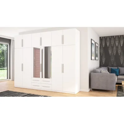 Szafa 300x240 cm biała lustro – Alturo | eMeblast