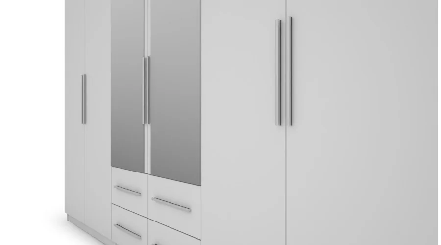 Szafa 300x240 cm biała lustro – Alturo | eMeblast