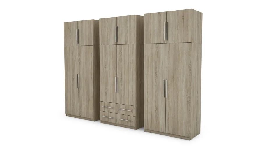 Szafa 300x240 cm sonoma jasna lustro – Alturo | eMeblast Szafa 300x240 cm sonoma jasna lustro – Alturo | eMeblast