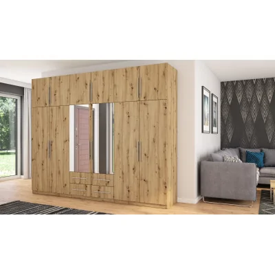 Szafa 300x240 cm dąb artisan lustro – Alturo | eMeblast