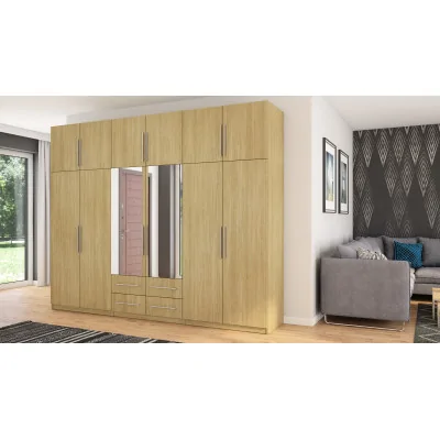 Szafa 300x240 cm jodełka scandi lustro – Alturo | eMeblast