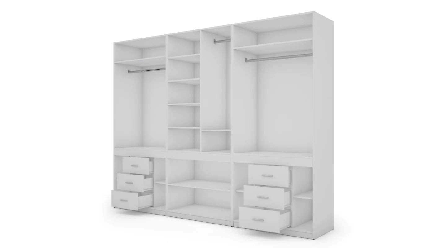 Szafa 310x240 cm biała lustro – Ordinex | eMeblast