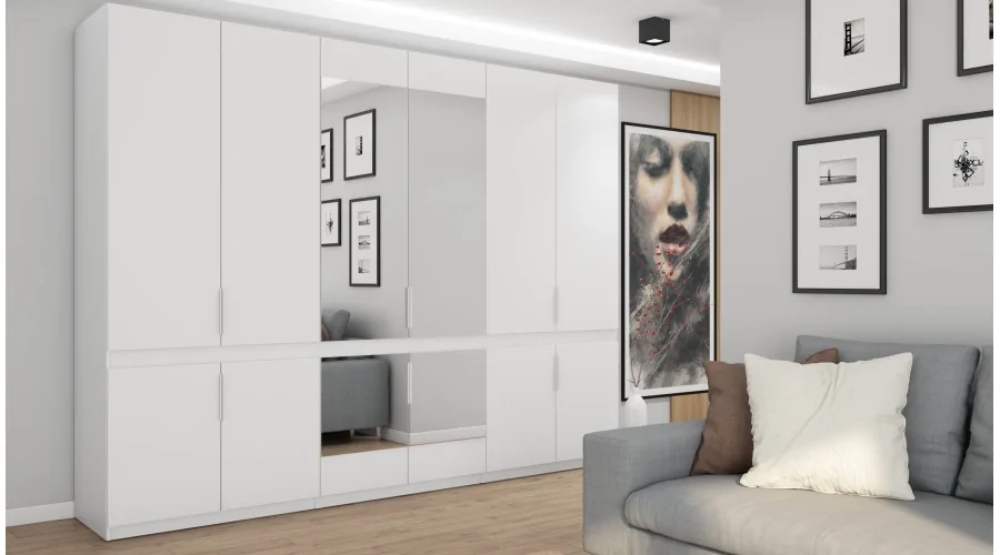 Szafa 310x240 cm biała lustro – Ordinex | eMeblast
