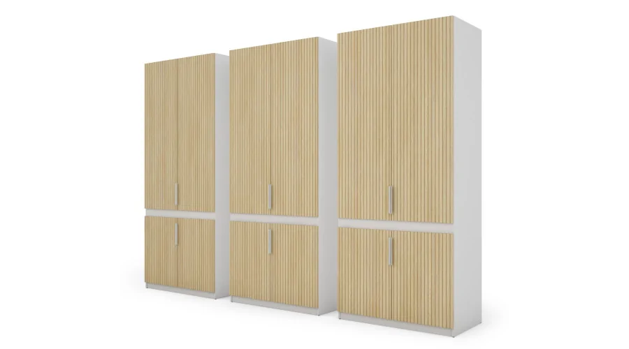 Szafa 310x240 cm biel dąb gaja lamele – Ordinex | eMeblast