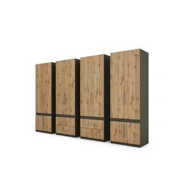 Szafa 320x230 cm grafit dąb wotan – Accessa | eMeblast