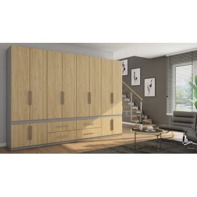 Szafa 320x230 cm szary platynowy dąb olejowany – Accessa | eMeblast