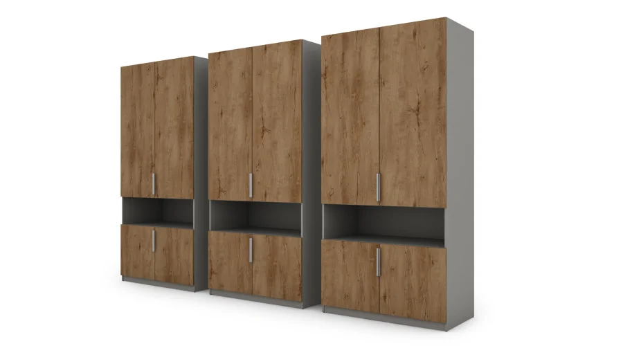 Szafa 330x230 cm szary platynowy dąb lefkas – Expono | eMeblast