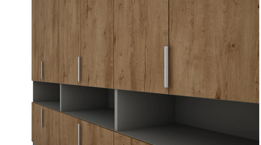 Szafa 330x230 cm szary platynowy dąb lefkas – Expono | eMeblast