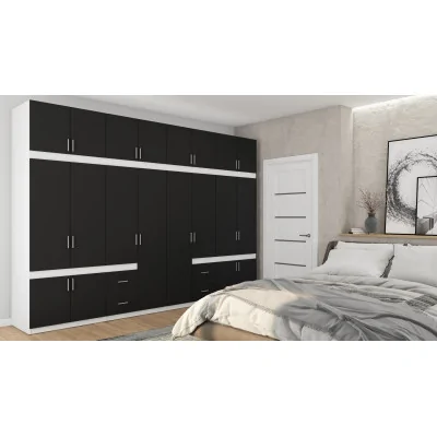 Szafa 340x240 cm biało czarna – Maxora | eMeblast