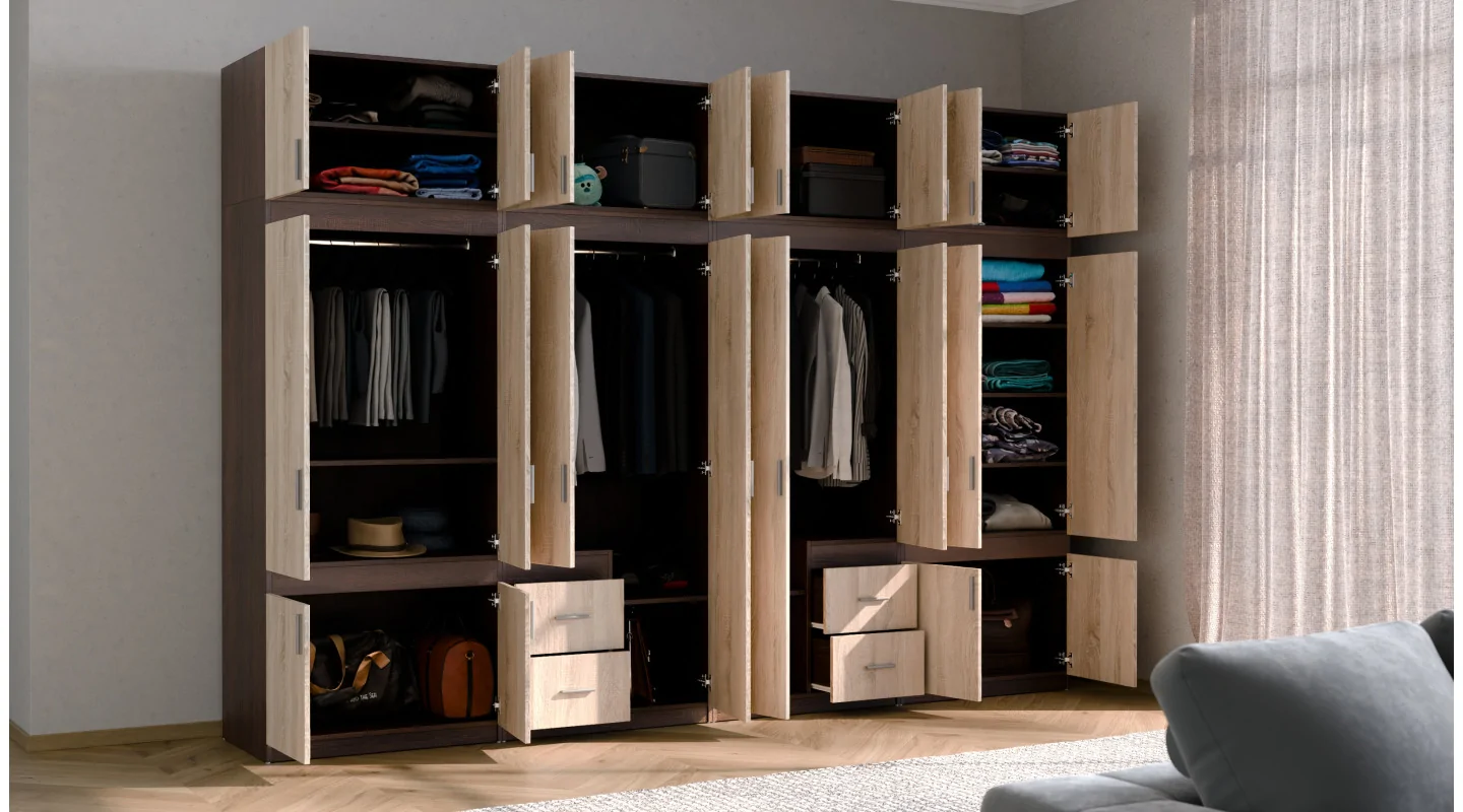 Szafa 340x240 cm biała lustro – Maxora | eMeblast