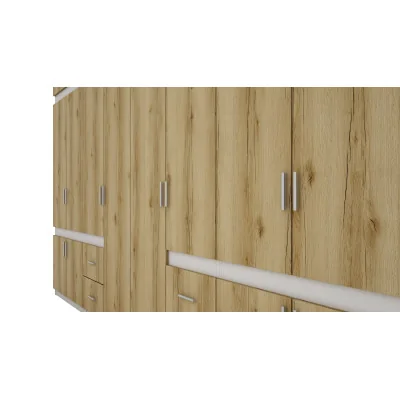 Szafa 340x240 cm biel dąb grand naturalny – Maxora | eMeblast
