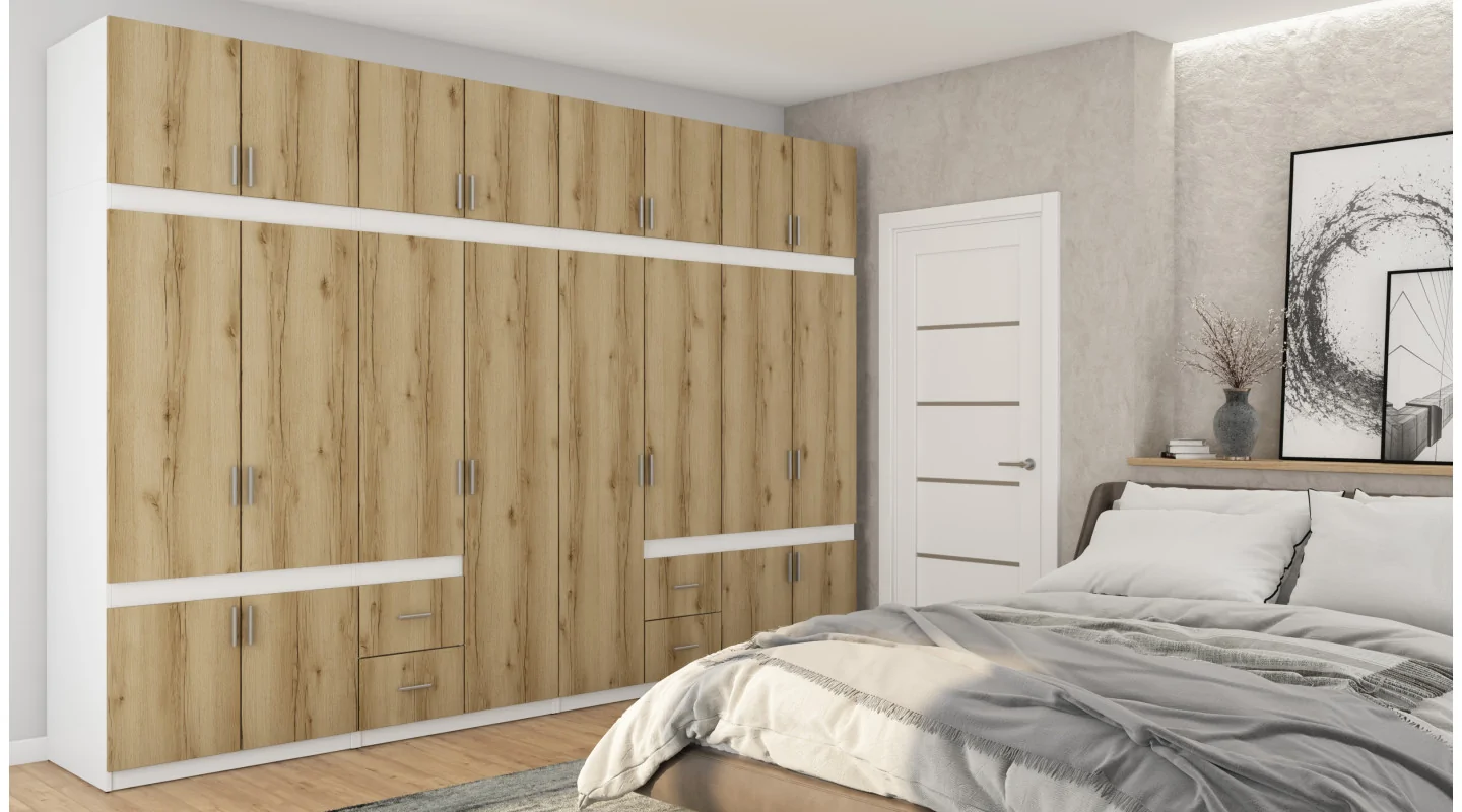 Szafa 340x240 cm biel dąb grand naturalny – Maxora | eMeblast Szafa 340x240 cm biel dąb grand naturalny – Maxora | eMeblast