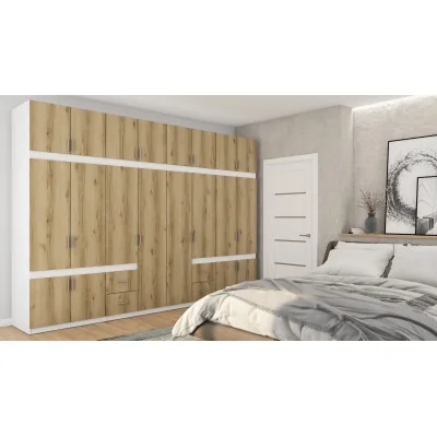 Szafa 340x240 cm biel dąb grand naturalny – Maxora | eMeblast