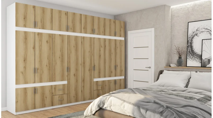 Szafa 340x240 cm biel dąb grand naturalny – Maxora | eMeblast Szafa 340x240 cm biel dąb grand naturalny – Maxora | eMeblast