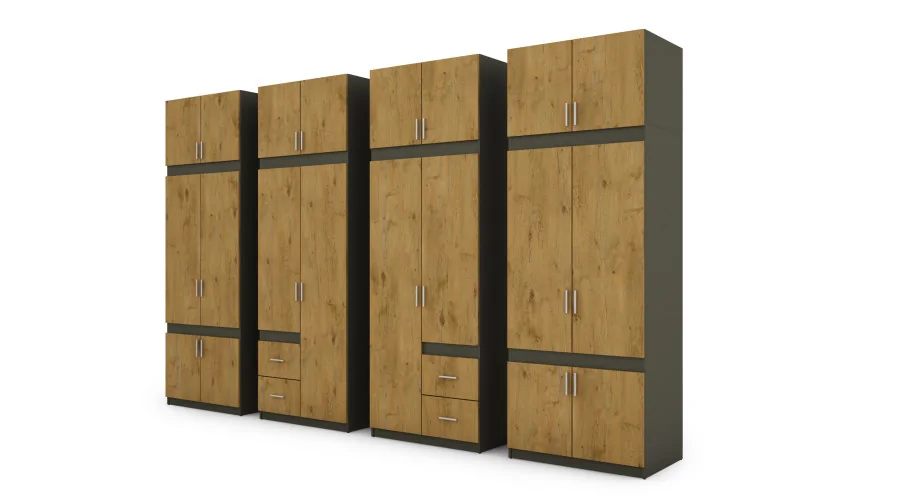 Szafa 340x240 cm grafit dąb lancelot – Maxora | eMeblast