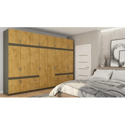 Szafa 340x240 cm grafit dąb lancelot – Maxora | eMeblast