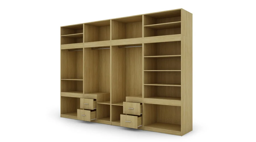 Szafa 340x240 cm jodełka scandi lustro – Maxora | eMeblast