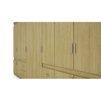 Szafa 340x240 cm jodełka scandi lustro – Maxora | eMeblast
