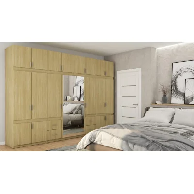 Szafa 340x240 cm jodełka scandi lustro – Maxora | eMeblast