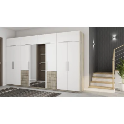 Szafa 360x220 cm sonoma jasna biel lustro – Sorelo | eMeblast