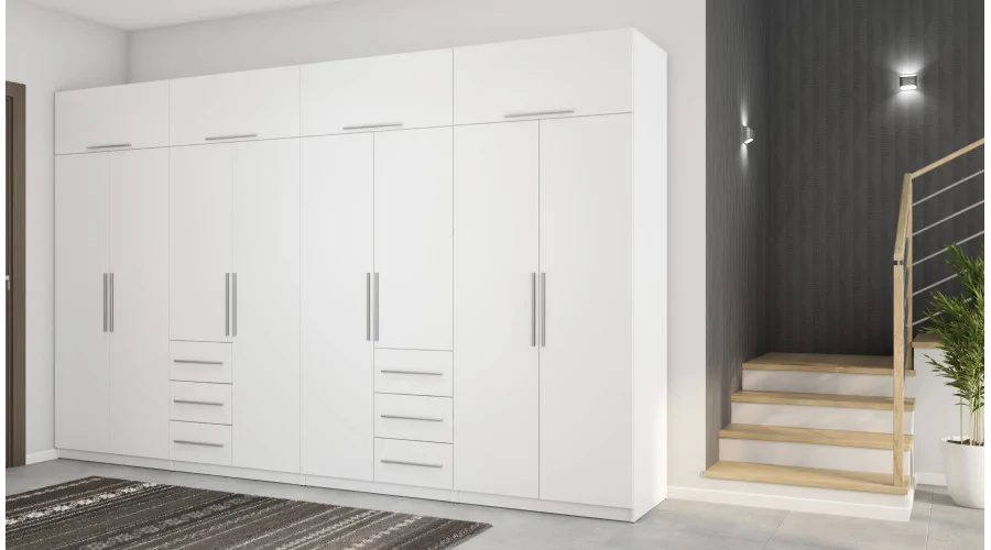 Szafa 360x220 cm biel – Sorelo | eMeblast Szafa 360x220 cm biel – Sorelo | eMeblast