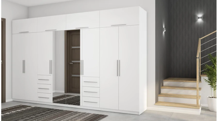 Szafa 360x220 cm biel lustro – Sorelo | eMeblast