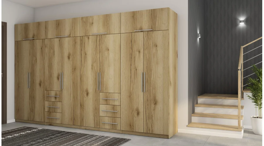 Szafa 360x220 cm dąb grand naturalny – Sorelo | eMeblast Szafa 360x220 cm dąb grand naturalny – Sorelo | eMeblast