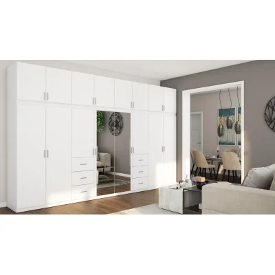 Szafa 380x240 cm biel lustro – Melvio | eMeblast
