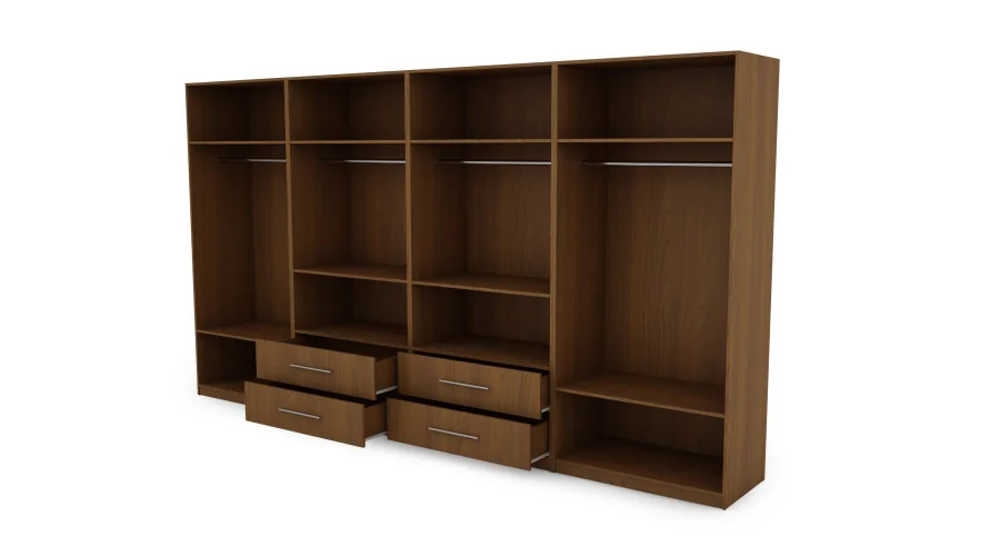 Szafa 400x220 cm wiśnia porto lustro – Luvano | eMeblast