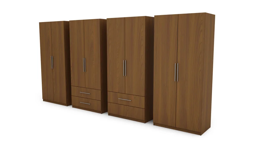 Szafa 400x220 cm wiśnia porto lustro – Luvano | eMeblast