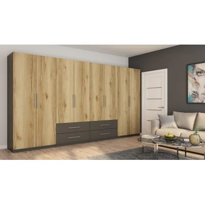Szafa 400x220 cm grafit dąb grand naturalny – Luvano | eMeblast