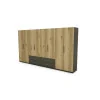 Szafa 400x220 cm grafit dąb grand naturalny – Luvano