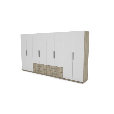 Szafa 400x220 cm sonoma jasna biel – Luvano
