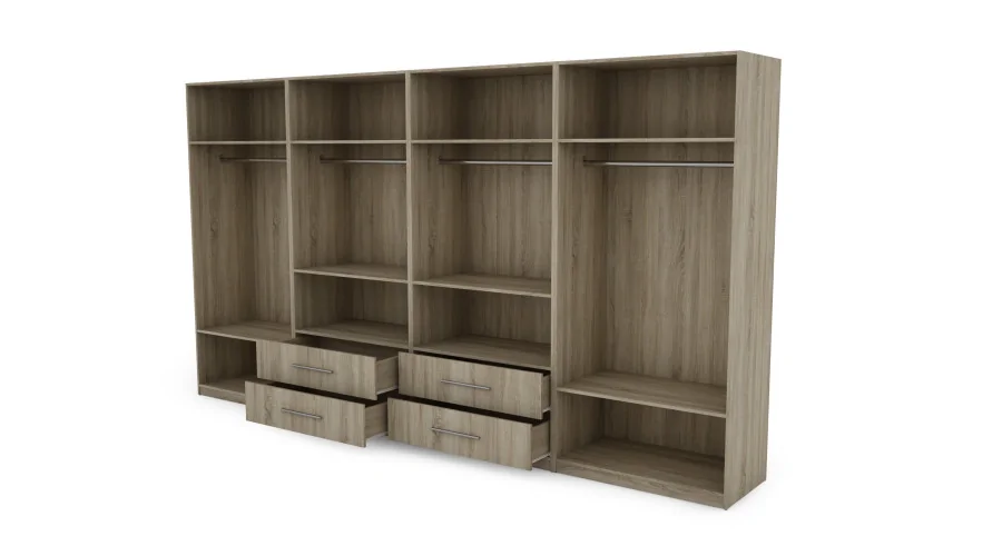 Szafa 400x220 cm sonoma jasna biel – Luvano | eMeblast