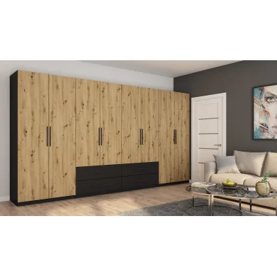 Szafa 400x220 cm czarny dąb artisan – Luvano | eMeblast
