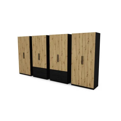 Szafa 400x220 cm czarny dąb artisan – Luvano | eMeblast