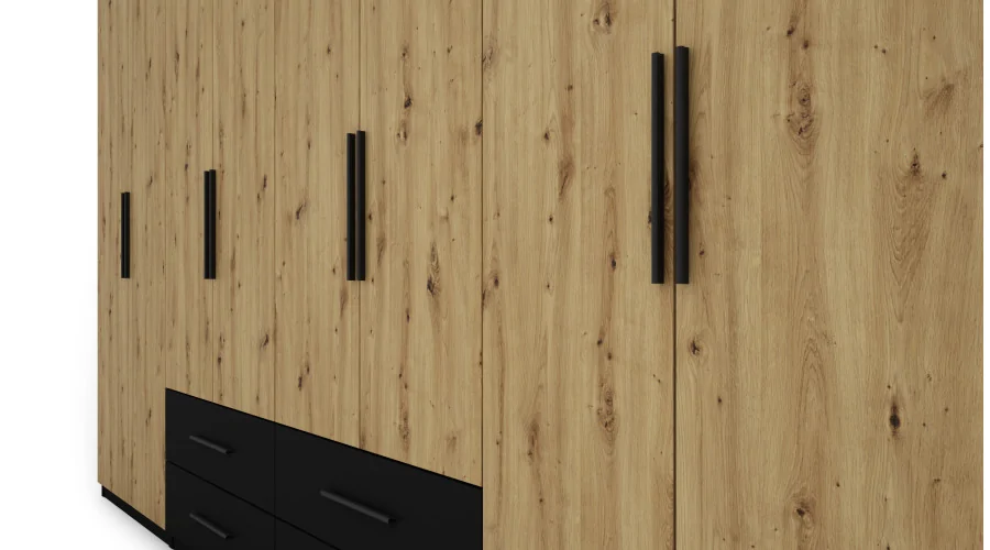 Szafa 400x220 cm czarny dąb artisan – Luvano | eMeblast