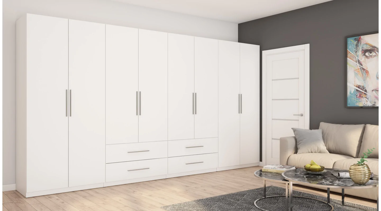 Szafa 400x220 cm biel – Luvano | eMeblast