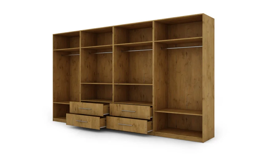 Szafa 400x220 cm dąb lancelot lustro – Luvano | eMeblast
