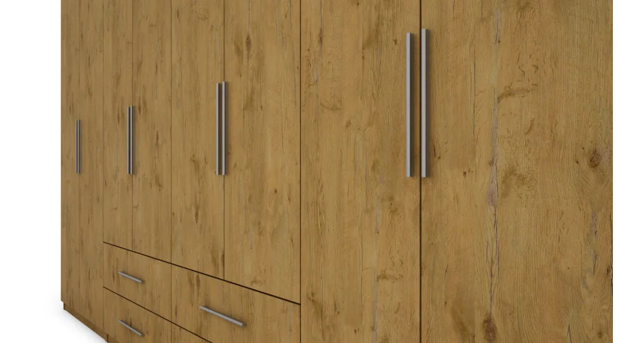 Szafa 400x220 cm dąb lancelot lustro – Luvano | eMeblast