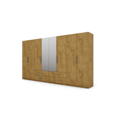 Szafa 400x220 cm z lustrem dąb lancelot – Luvano