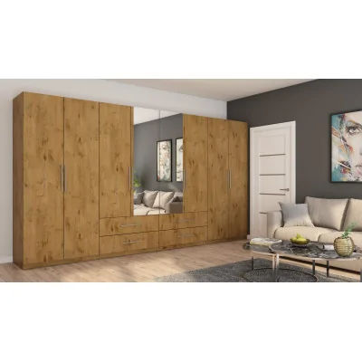 Szafa 400x220 cm dąb lancelot lustro – Luvano | eMeblast