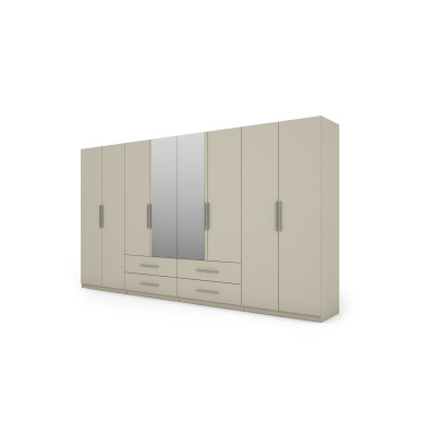 Szafa 400x220 cm z lustrem kaszmirowy beż – Luvano