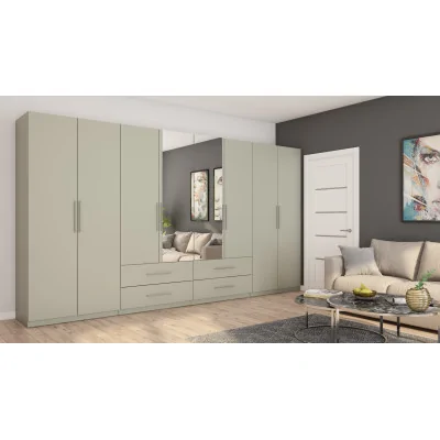 Szafa 400x220 cm kaszmirowy beż lustro – Luvano | eMeblast